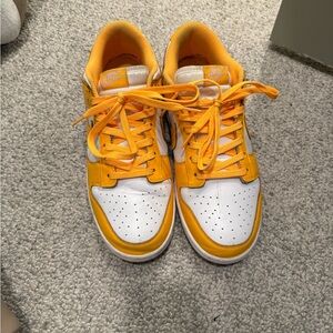 Nike Yellow and White Dunks
